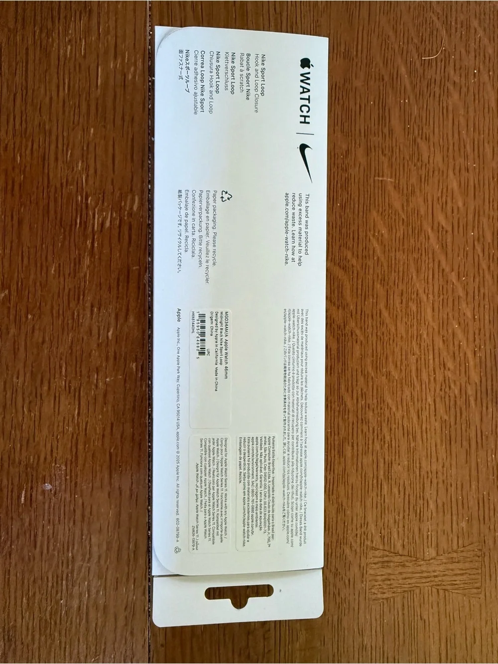 New In Box Apple Watch - 46mm Nike Sport Loop - Midnight Black